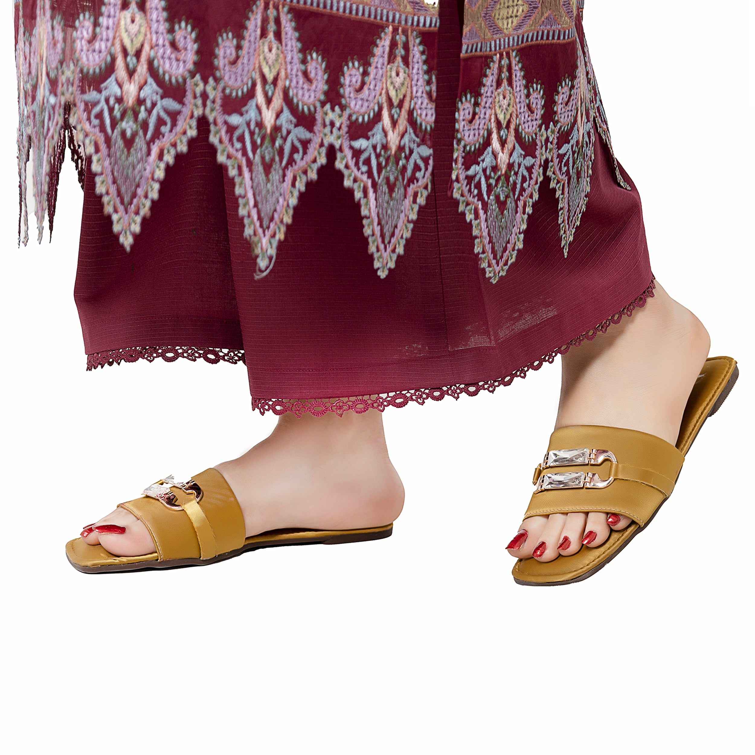 Amber Gold Luxe Flats