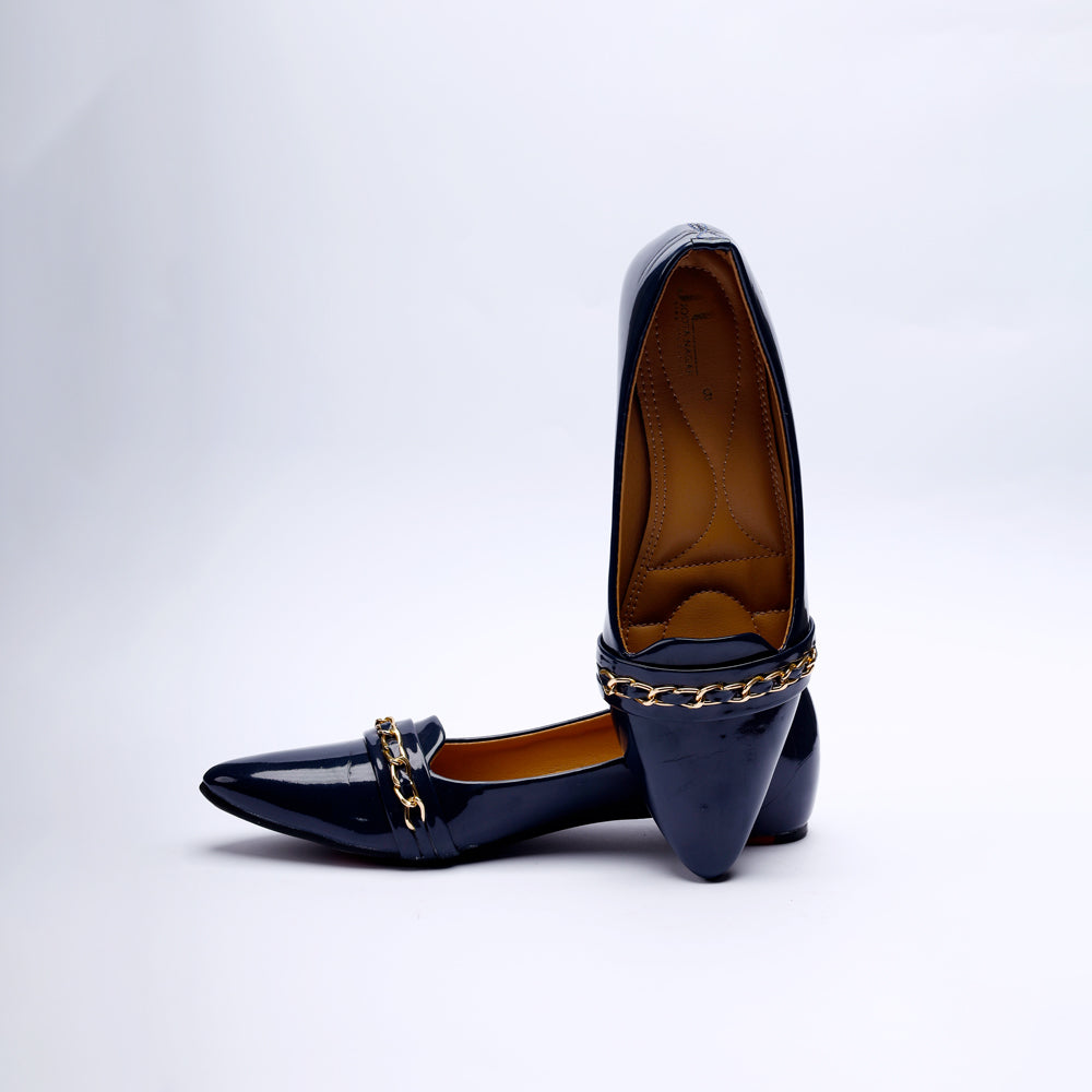 Blue Lifty Pattan Pumps Gel Sole