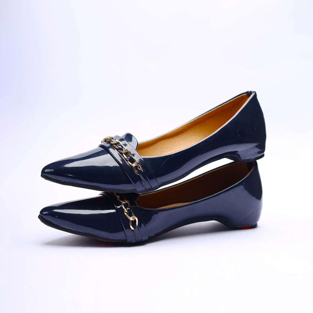 Blue Lifty Pattan Pumps Gel Sole