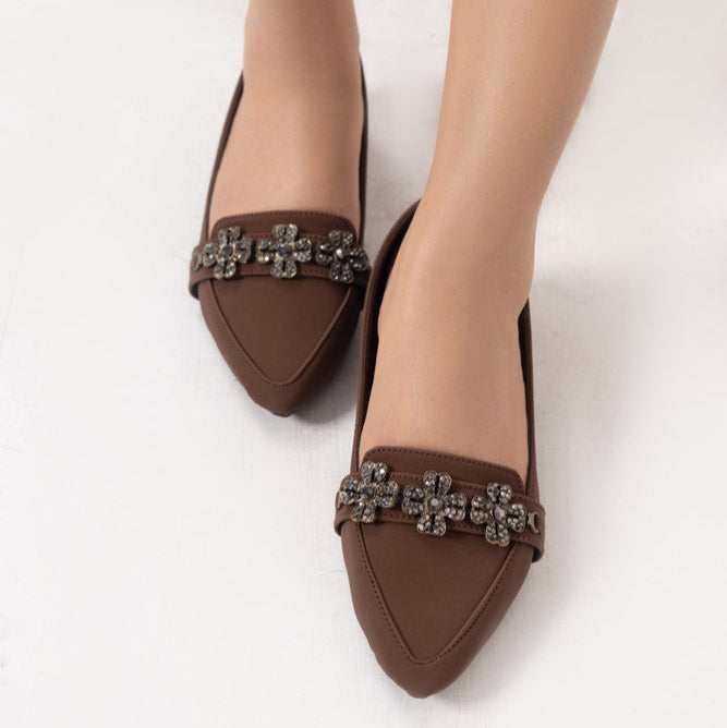 Brown Fancy Pumps