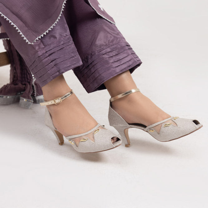 Fancy Bridal Block Heels