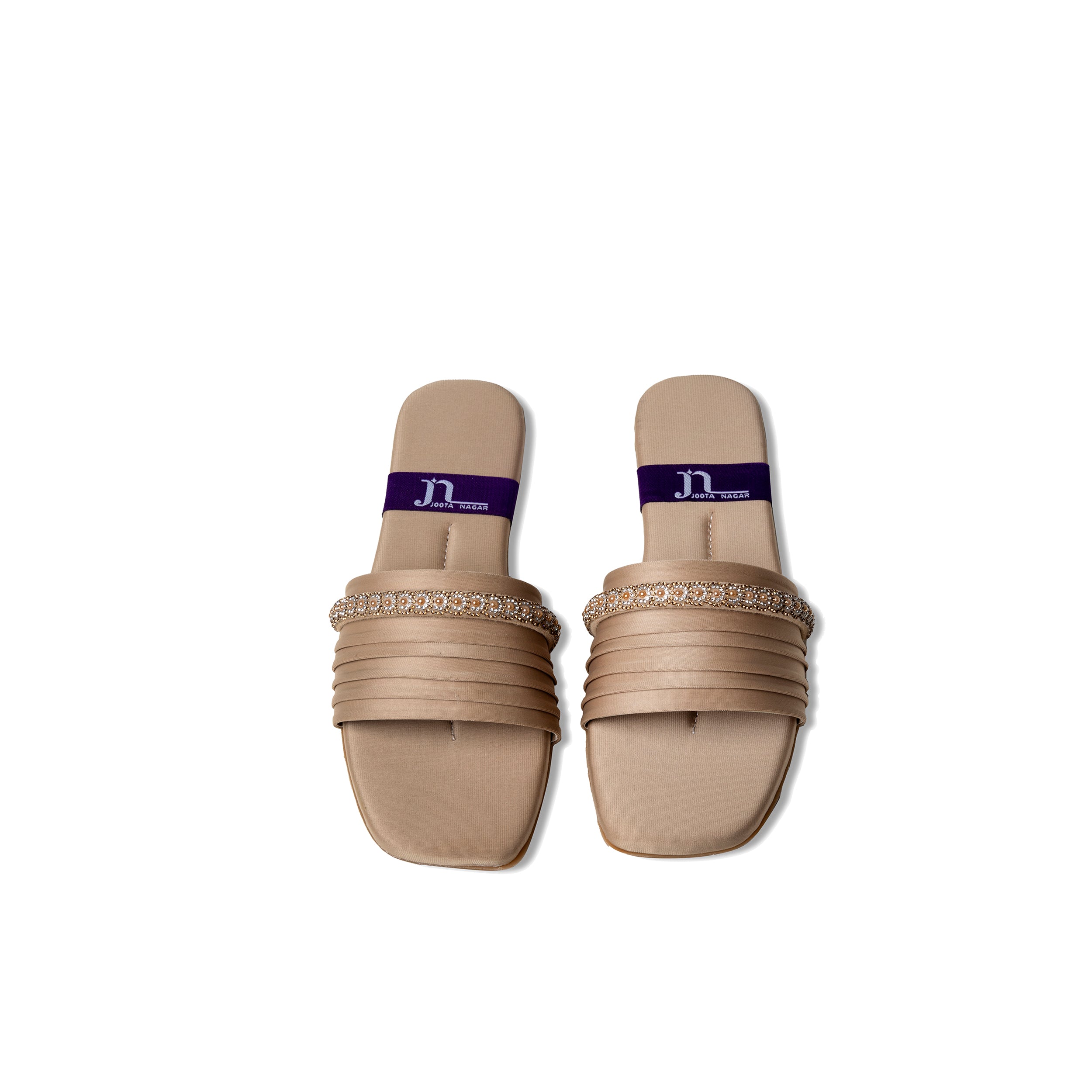 Beige Pearl Elegance Flats