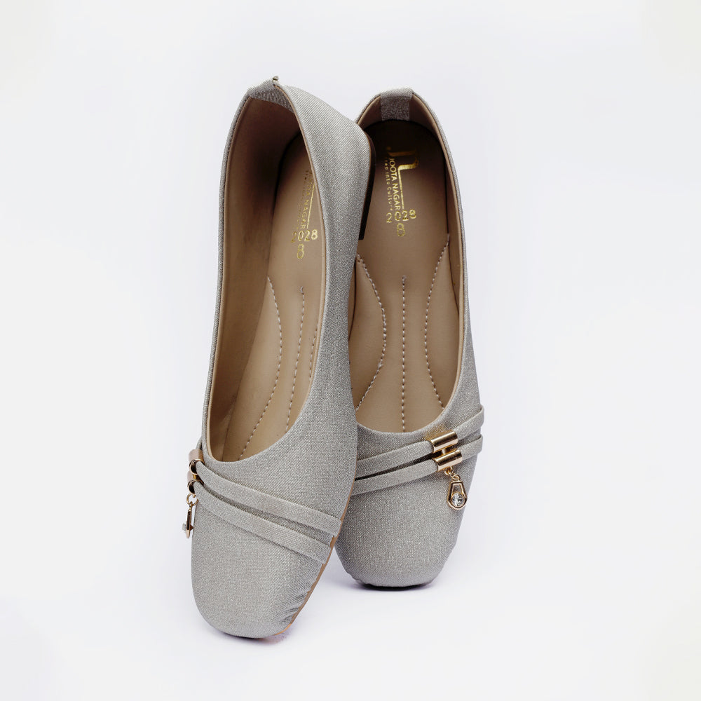 Grey Fancy Comfort Pumps