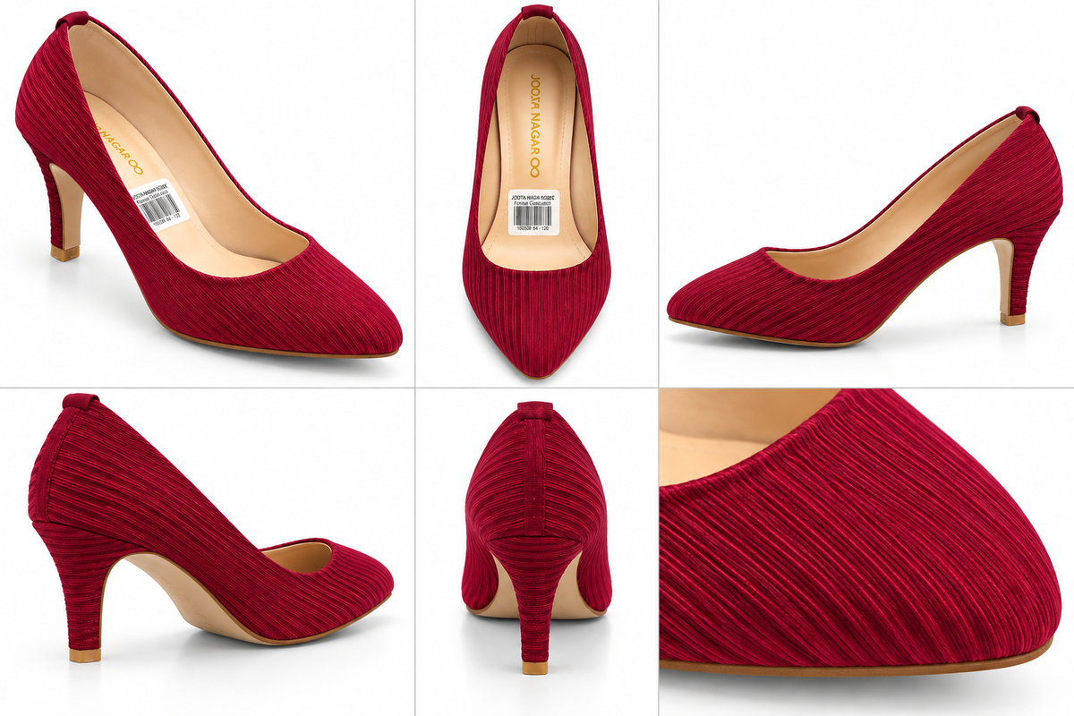 Elegant Ribbed Court Heel
