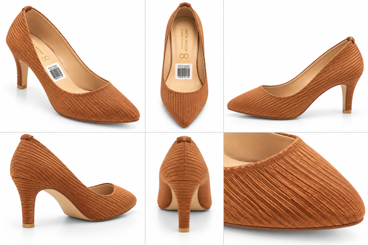 Elegant Ribbed Court Heel