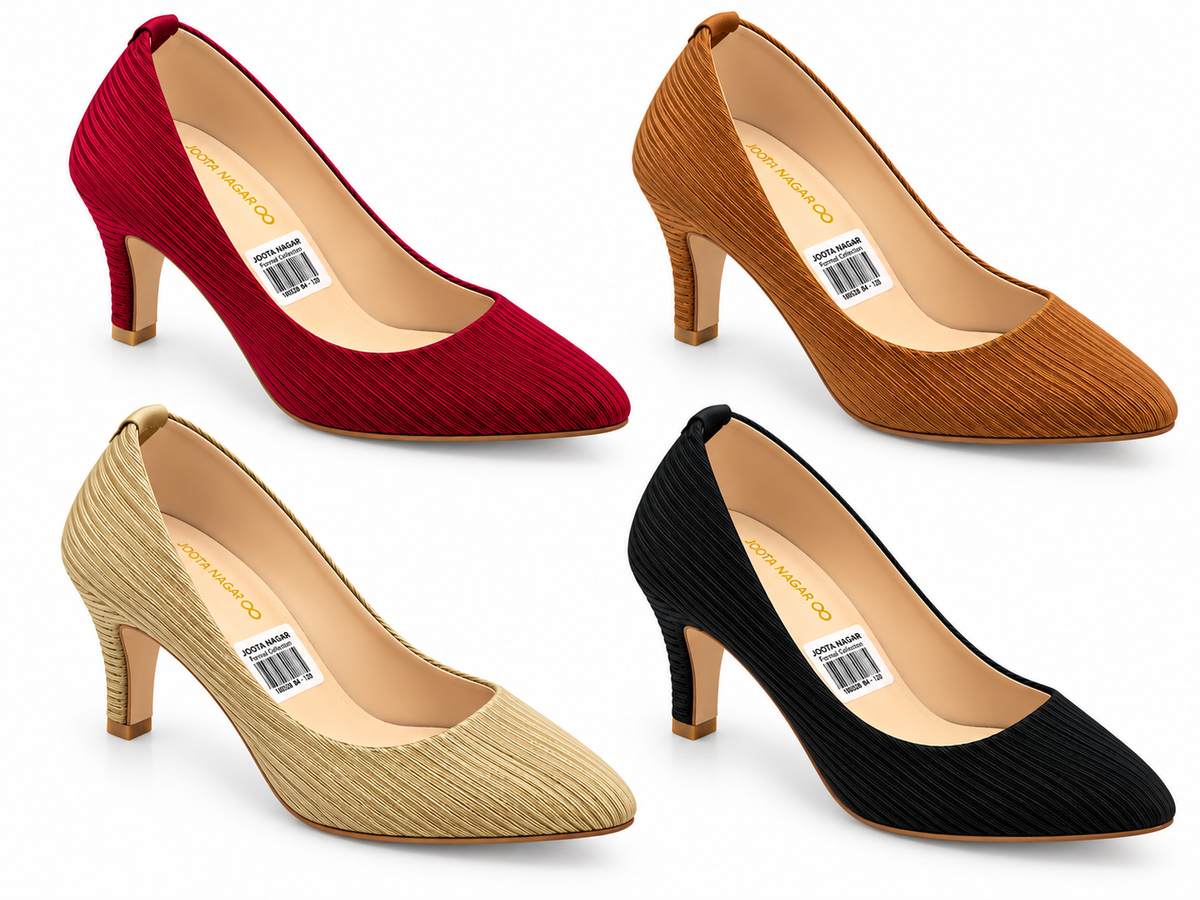 Elegant Ribbed Court Heel