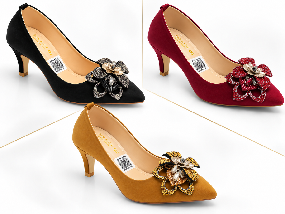 Crystal tai Ladies Court Heel