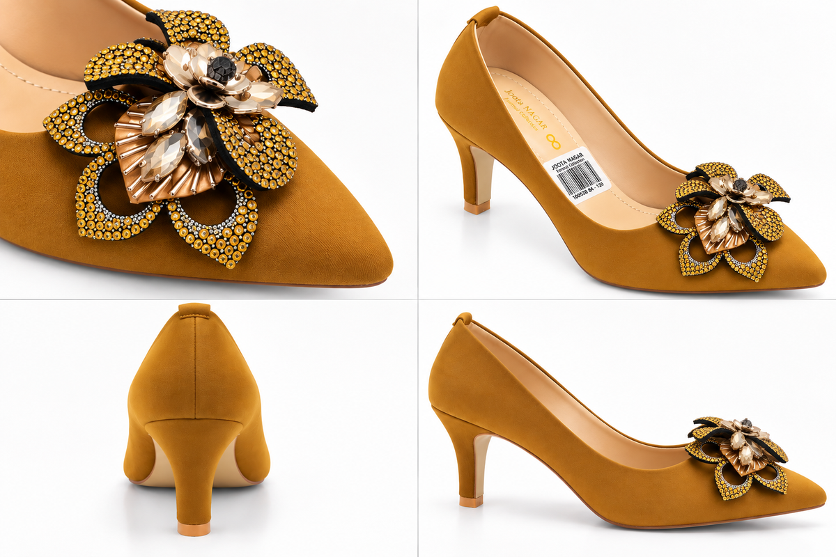 Crystal tai Ladies Court Heel