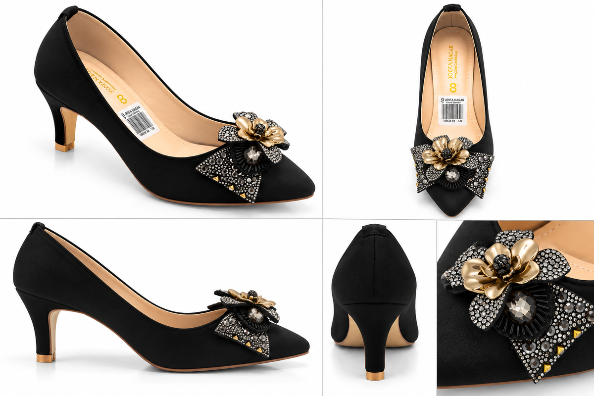 Crystal tai Ladies Court Heel