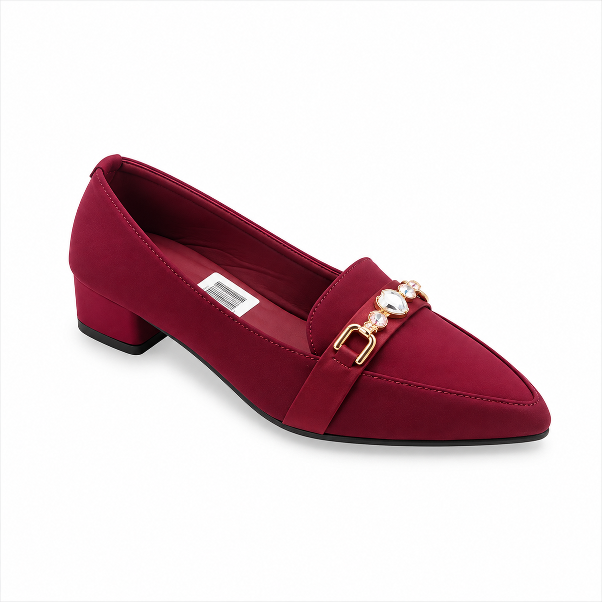 Fancy Buckle Detail Block Heel Coatsho