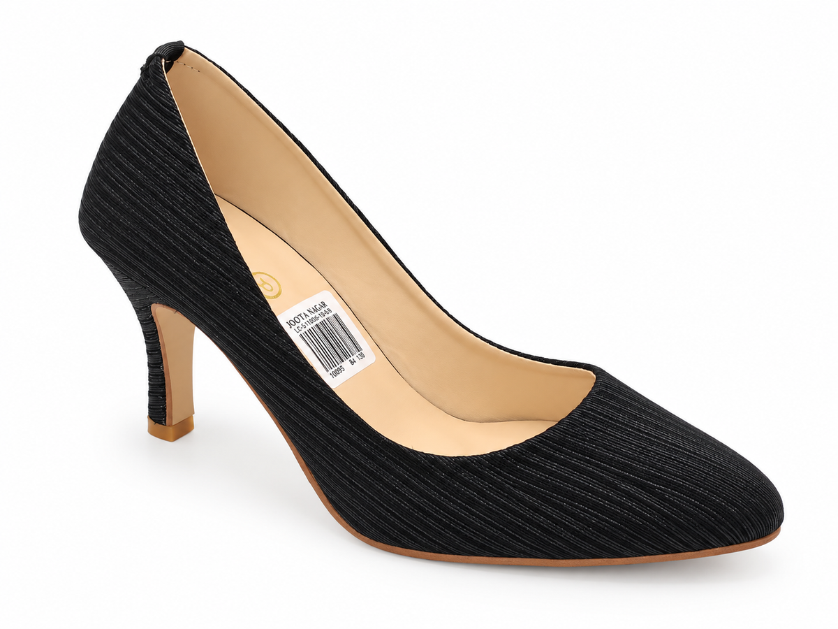 Elegant Ribbed Court Heel