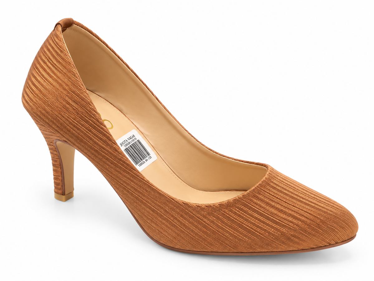 Elegant Ribbed Court Heel