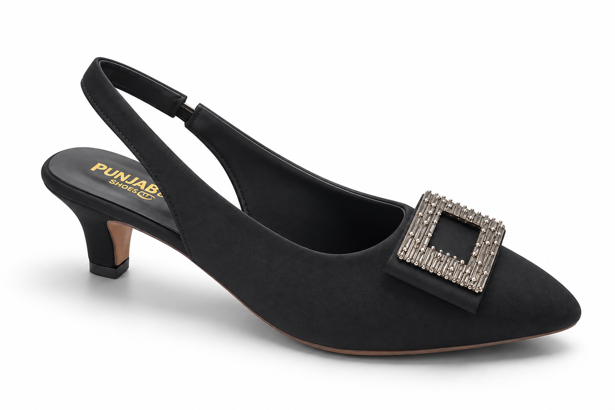 Royal Buckle Slingback Heel