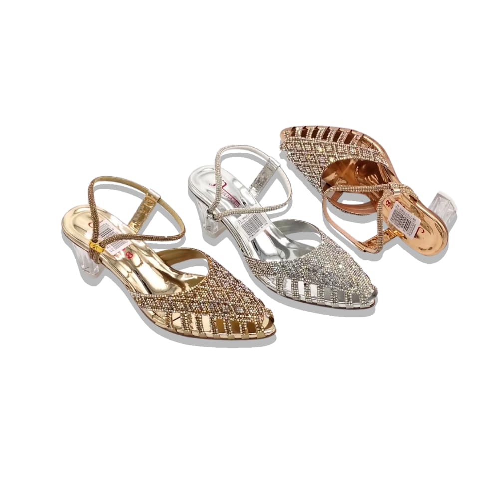 Fancy Crystal Transparent Heel Sandals