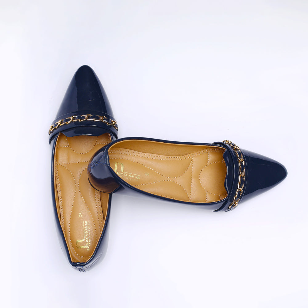 Blue Lifty Pattan Pumps Gel Sole