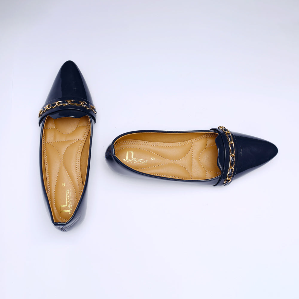 Blue Lifty Pattan Pumps Gel Sole