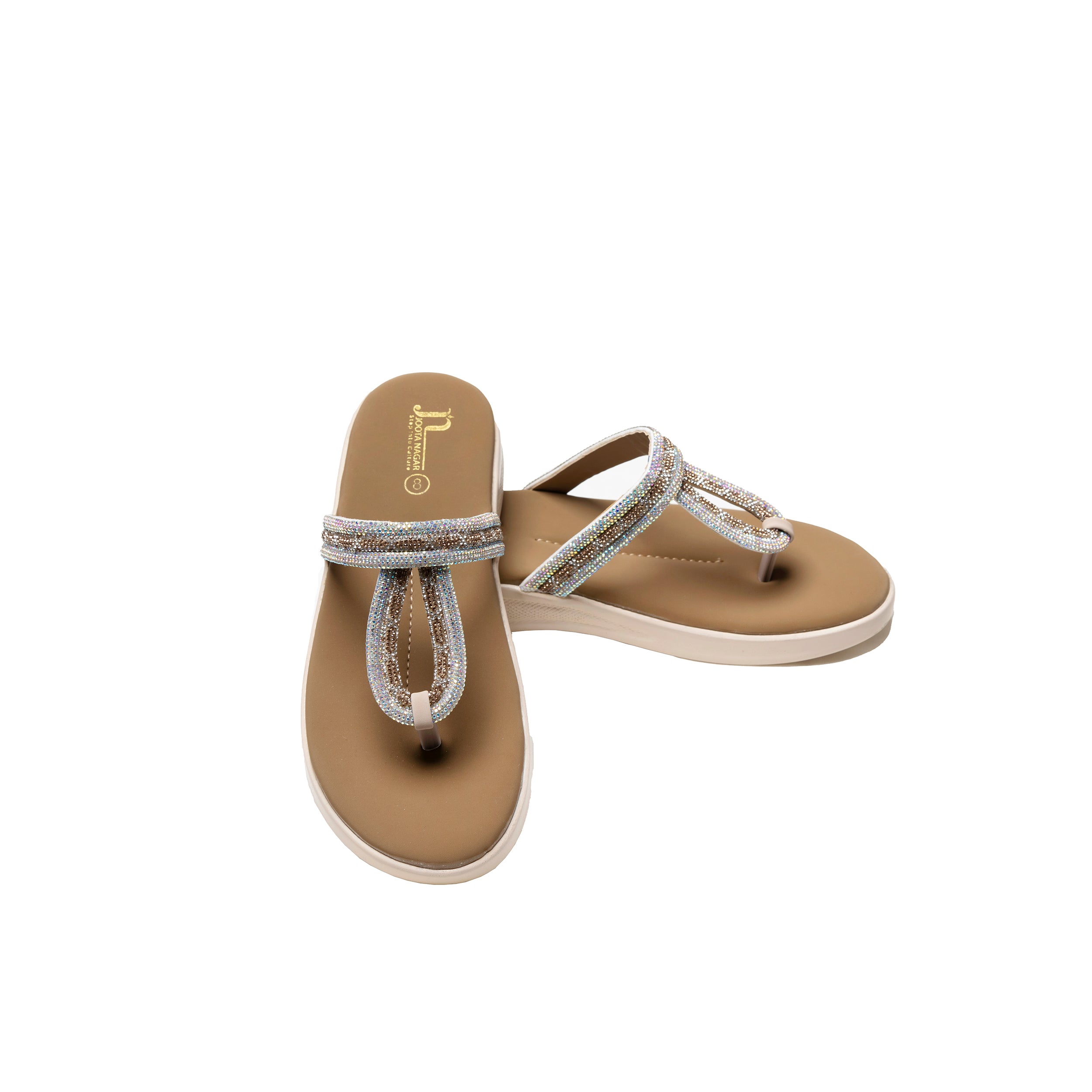 Golden Stride PU Flats