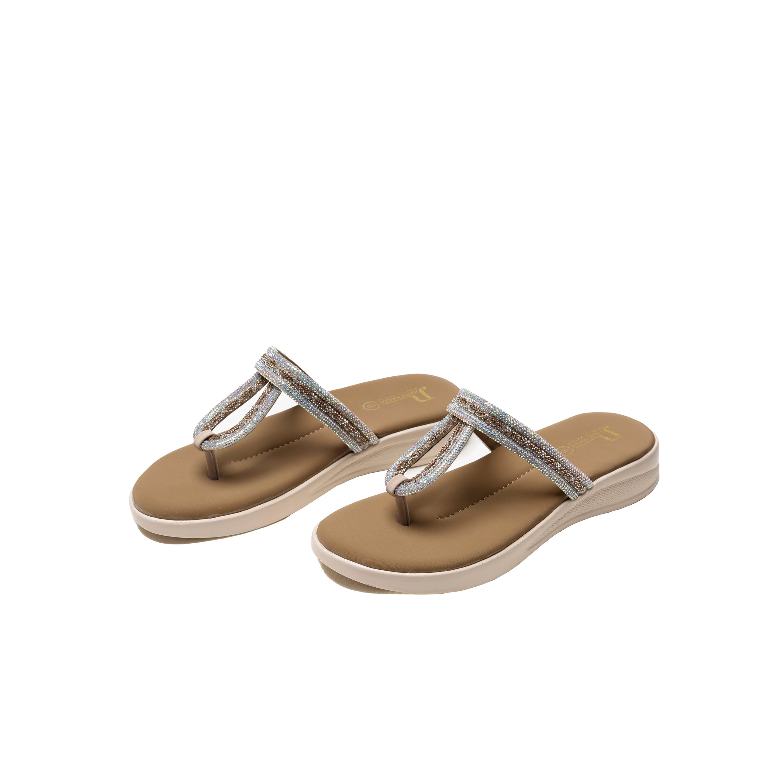 Golden Stride PU Flats