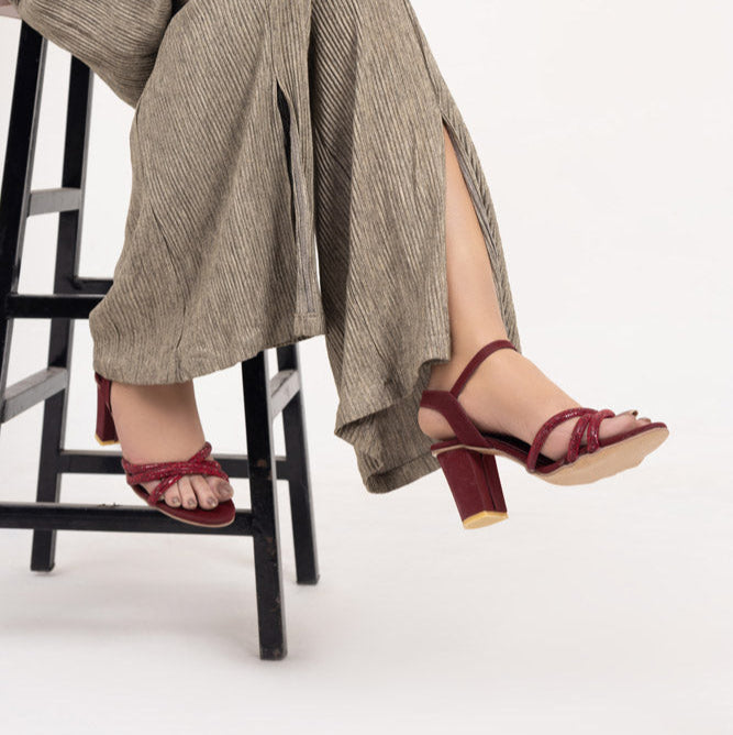 Maroon Comfort High Heels