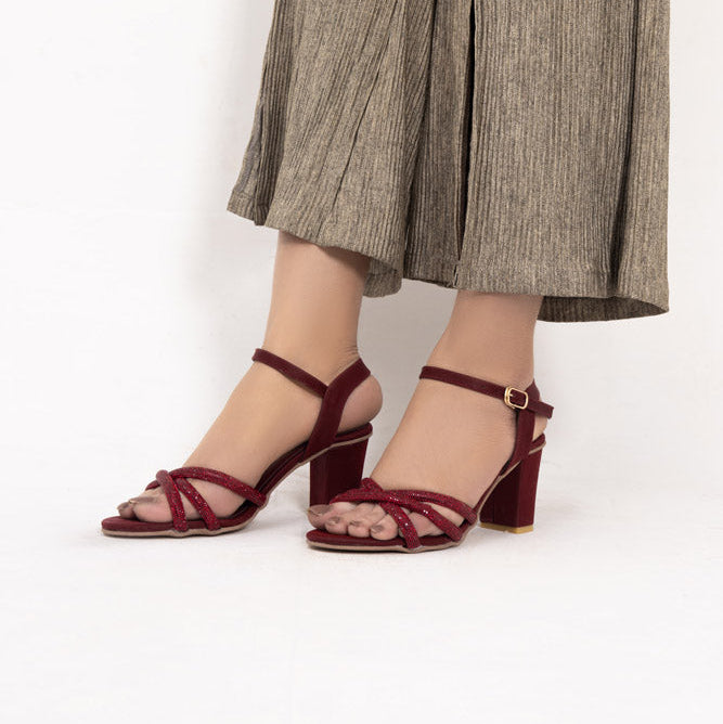 Maroon Comfort High Heels