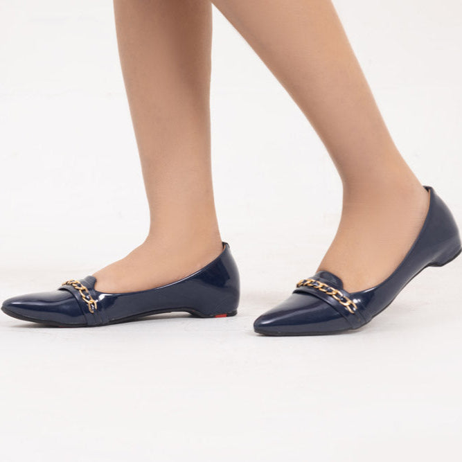 Blue Lifty Pattan Pumps Gel Sole