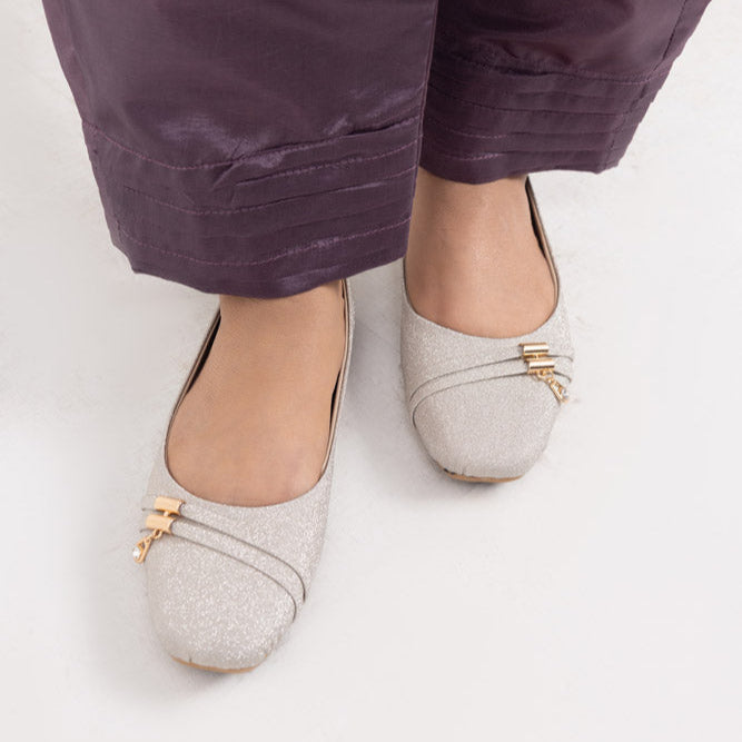 Grey Fancy Comfort Pumps