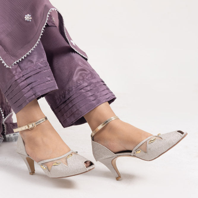 Fancy Bridal Block Heels