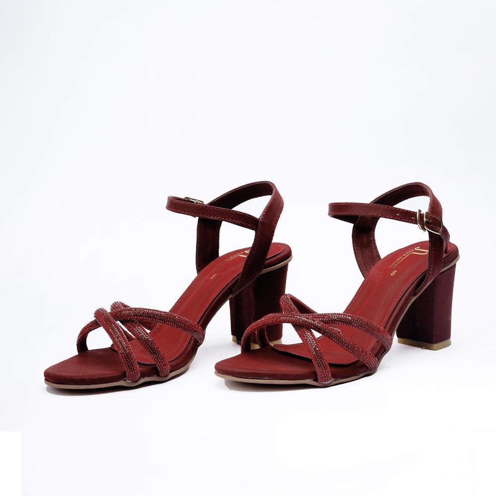 Maroon Comfort High Heels