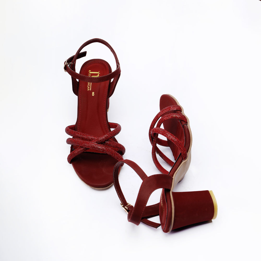 Maroon Comfort High Heels