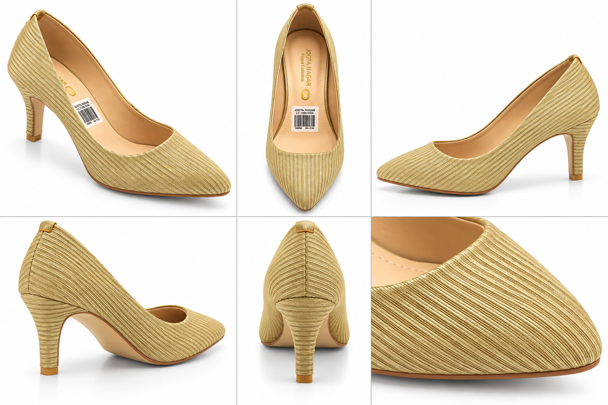 Elegant Ribbed Court Heel