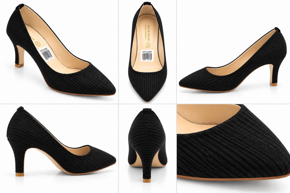Elegant Ribbed Court Heel