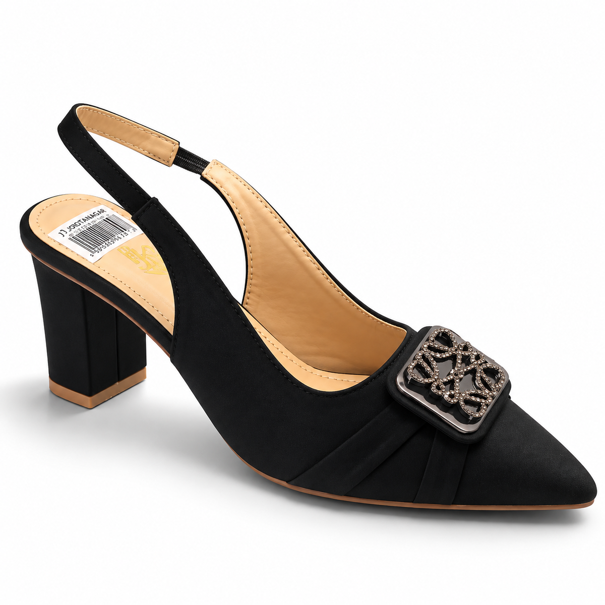 Elegant Buckle Slingback Heels