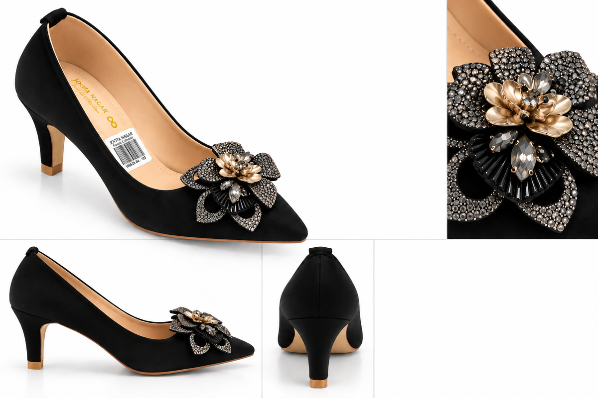 Crystal tai Ladies Court Heel
