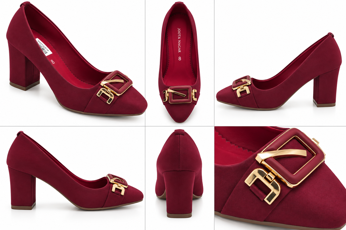Elegant Buckle Block Heel Pump