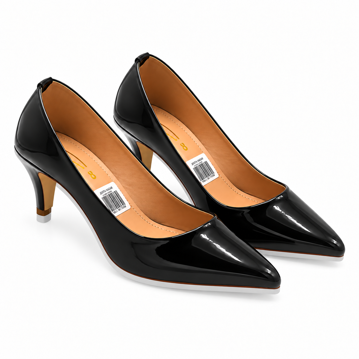 Patent Pointed-Toe Court Shoes