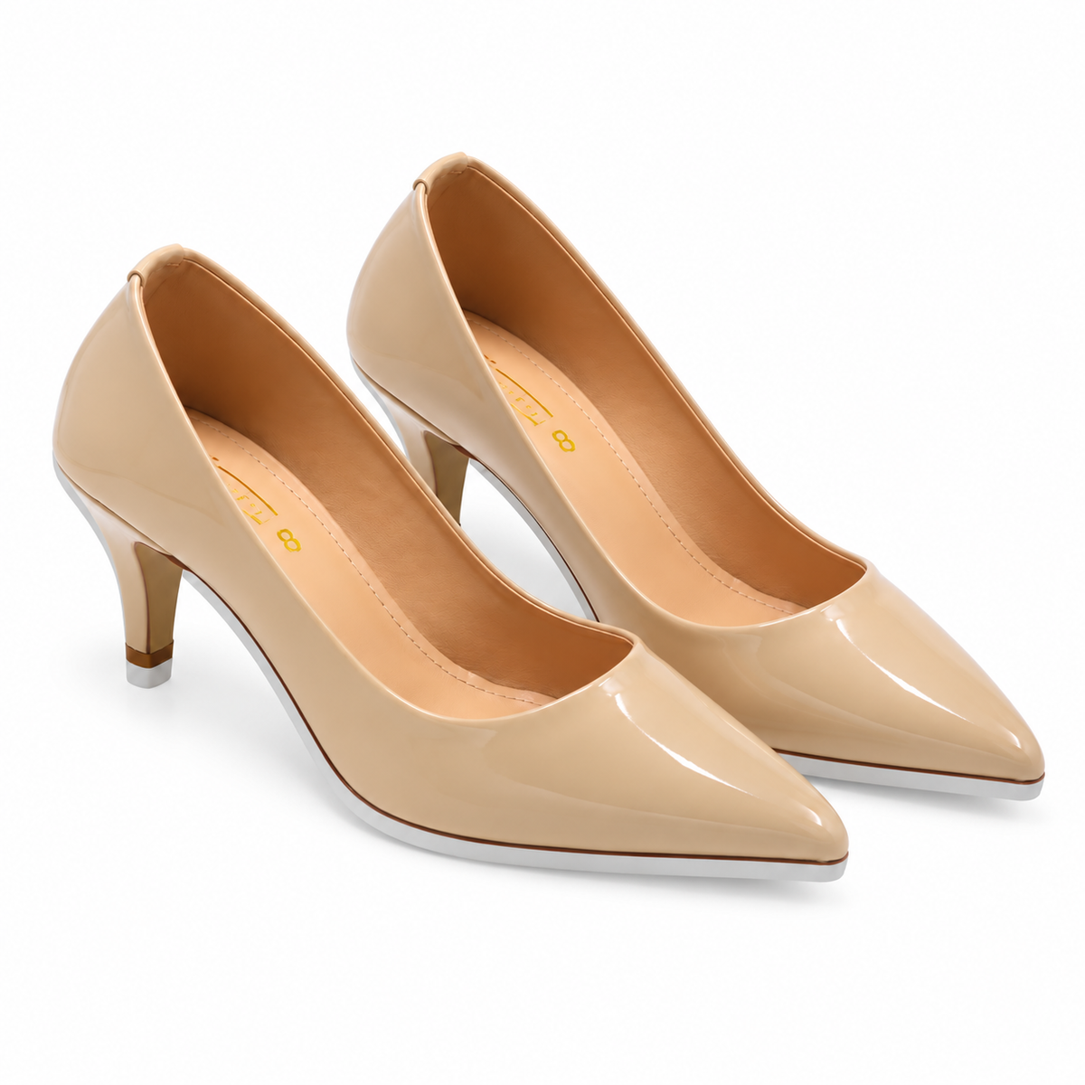 Patent Pointed-Toe Court Shoes