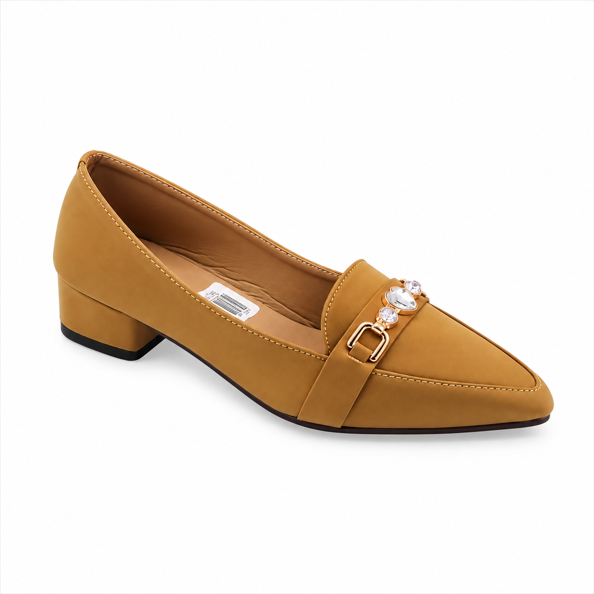 Fancy Buckle Detail Block Heel Coatsho