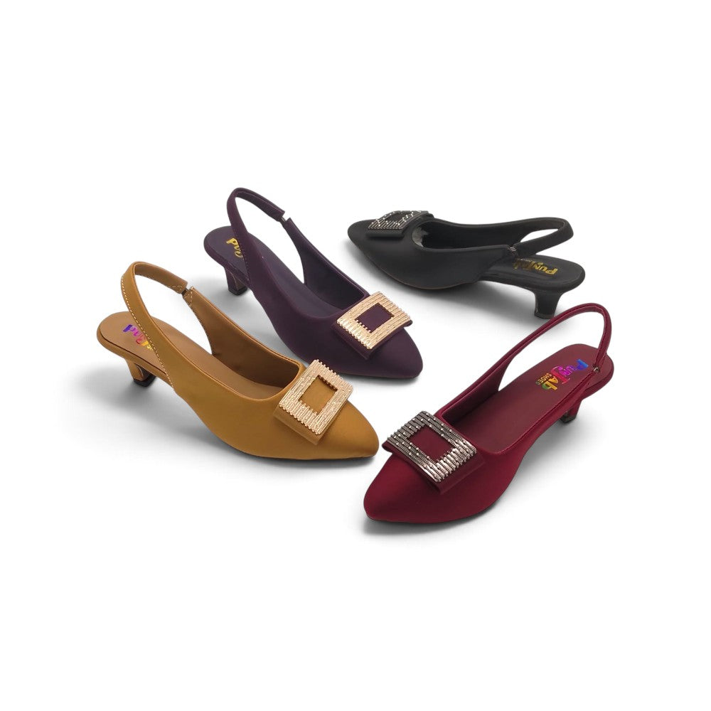 Royal Buckle Slingback Heel